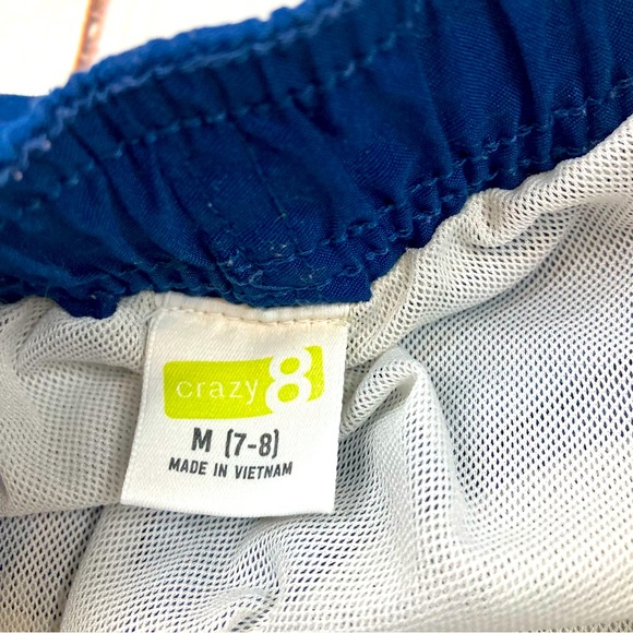 Crazy 8 Swim Trunks Blue Shark Sz M(7-8) - Picture 6 of 8